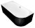 ASTRA L MONOLITH asymetrická vana 160x75x60cm, bílá/černá 33611MB