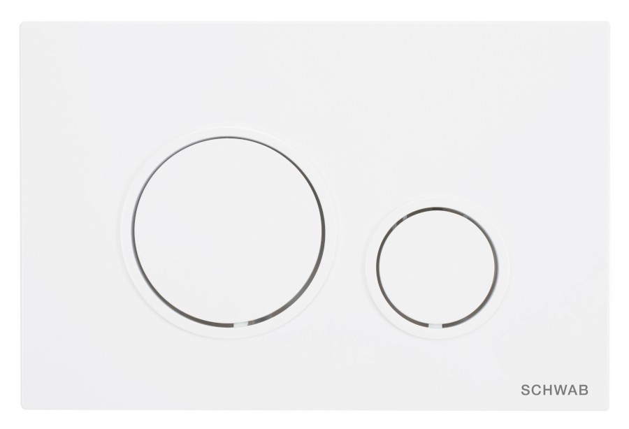 SCHWAB VELA ovládací tlačítko, 247x165 mm, bílá lesk P47-0130-0253