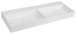 GU119 (42703) GODIVA dvojumyvadlo, litý mramor, 119x44cm, bílá GU119