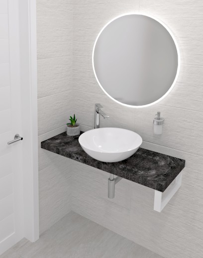 AVICE deska pod umyvadlo 80x36cm, tl.5cm, štípaný kámen AV0869