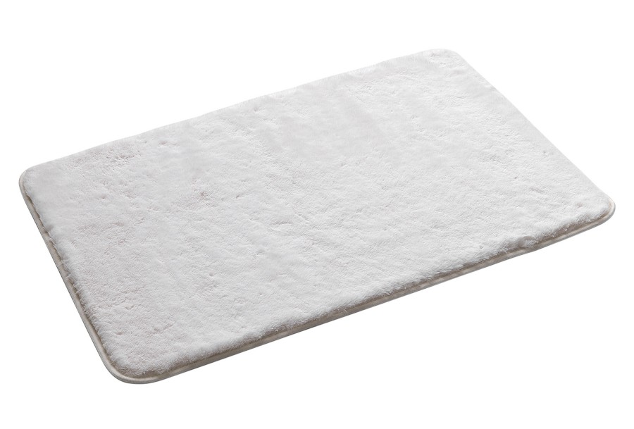 96FY508002 (52365) FUZZY koupelnová předložka, 50x80cm, 100% polyester, protiskluz, bílá 96FY508002
