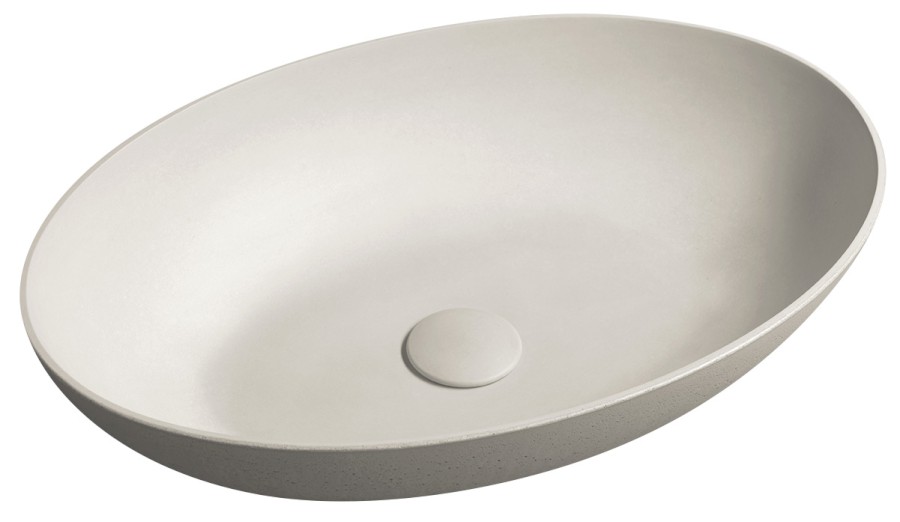 FG214 (55109) FORMIGO betonové umyvadlo na desku, 60x40cm, písková mat FG214