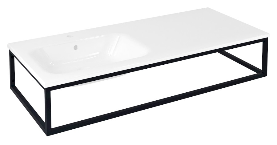 SKA820 (61869) SKA konzole pod umyvadlo/desku 119,7x22x51cm, černá mat SKA820