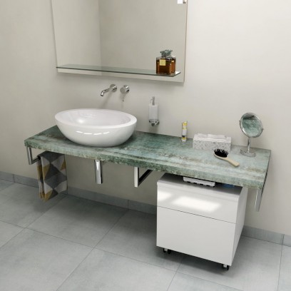 AVICE deska pod umyvadlo 160x50cm, tl.5cm, aquamarine AV166