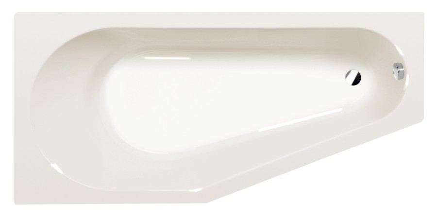 90111.40 (54890) TIGRA L asymetrická vana 170x80x46cm, ivory 90111.40