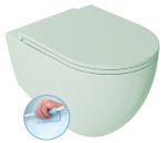 INFINITY závěsná WC mísa, Rimless, 36,5x53cm, zelená mint 10NF02001-2T