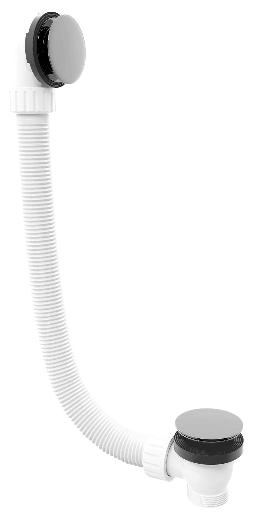 Vanová souprava, click-clack, délka 1200mm, zátka 72mm, chrom 71858