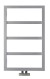 DENALI otopné těleso 550x904 mm, stříbrná strukturální DN609SS