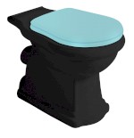 RETRO WC kombi mísa 38,5x72cm, zadní odpad, černá mat 101331