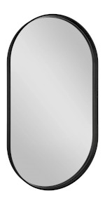 AVONA oválné zrcadlo v rámu 40x70cm, černá mat AV400