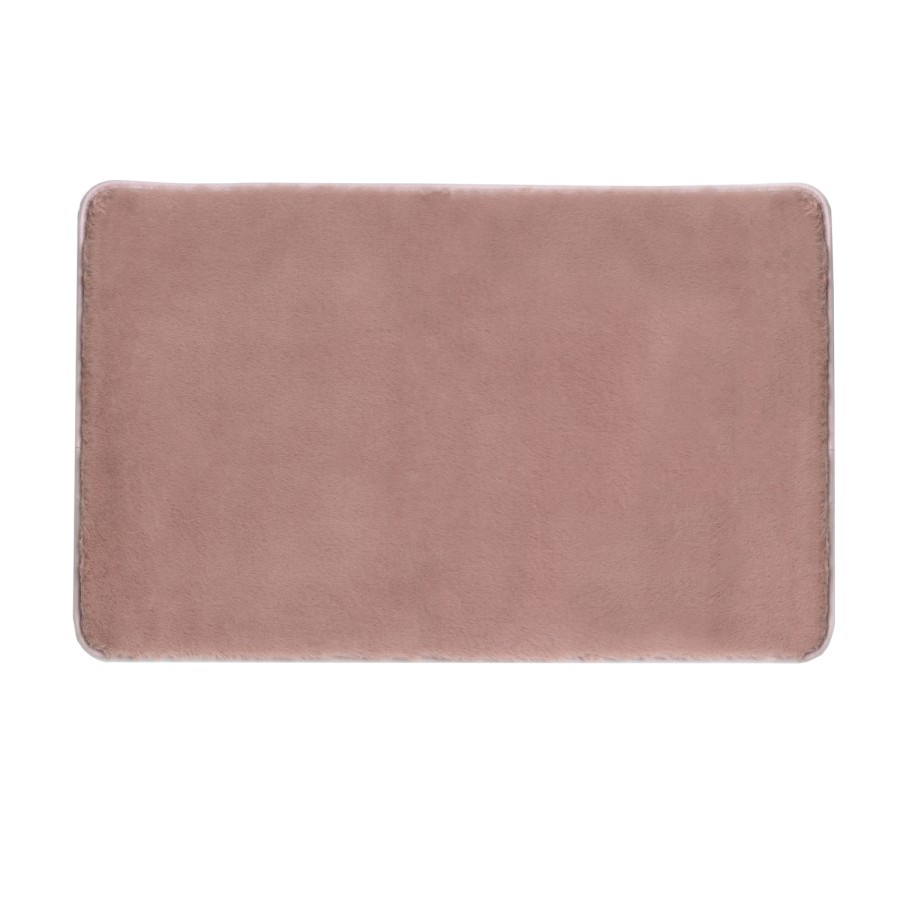 96FY100610 (62405) FUZZY koupelnová předložka, 60x100cm, 100% polyester, protiskluz, růžová 96FY100610