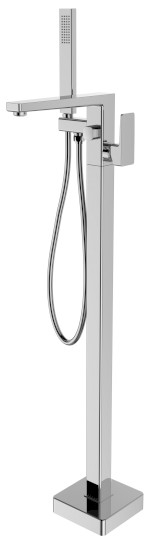 TURSI vanová baterie s připojením do podlahy, chrom TI021