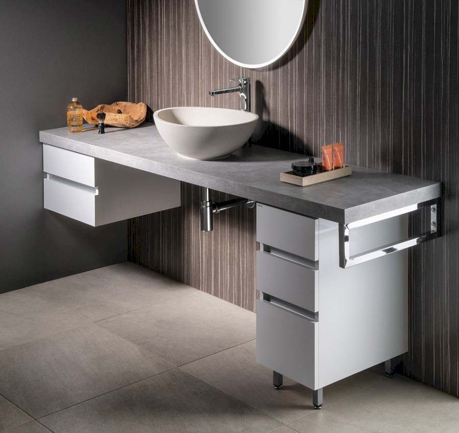 AVICE deska pod umyvadlo 190x50cm, tl.5cm, cement AV197