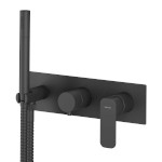 SPY podomítková sprchová/vanová baterie s ruční sprchou, 3 výstupy, černá mat PY53/15