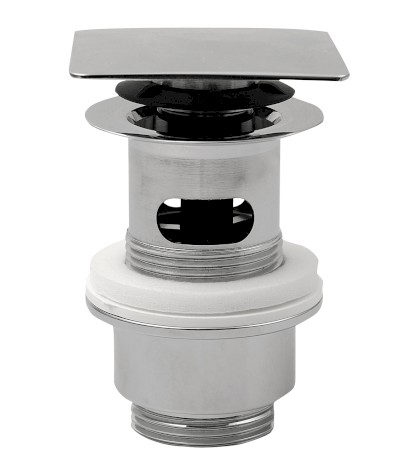 Umyvadlová výpust 5/4“, click-clack, hranatá zátka, 32-52mm, chrom 8540.360.5