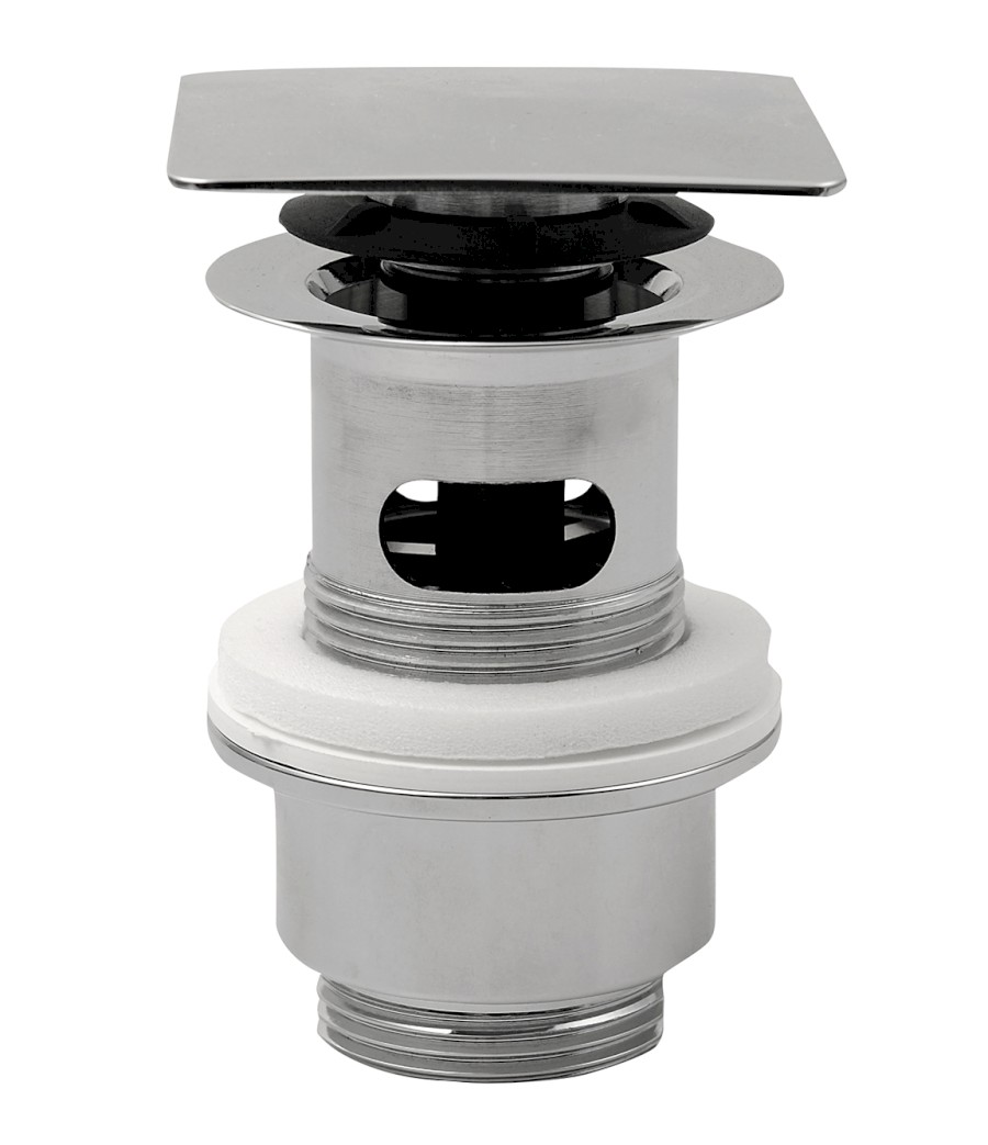Umyvadlová výpust 5/4“, click-clack, hranatá zátka, 32-52mm, chrom 8540.360.5