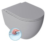 INFINITY závěsná WC mísa, Rimless, 36,5x53cm, stone grey 10NF02004-2V