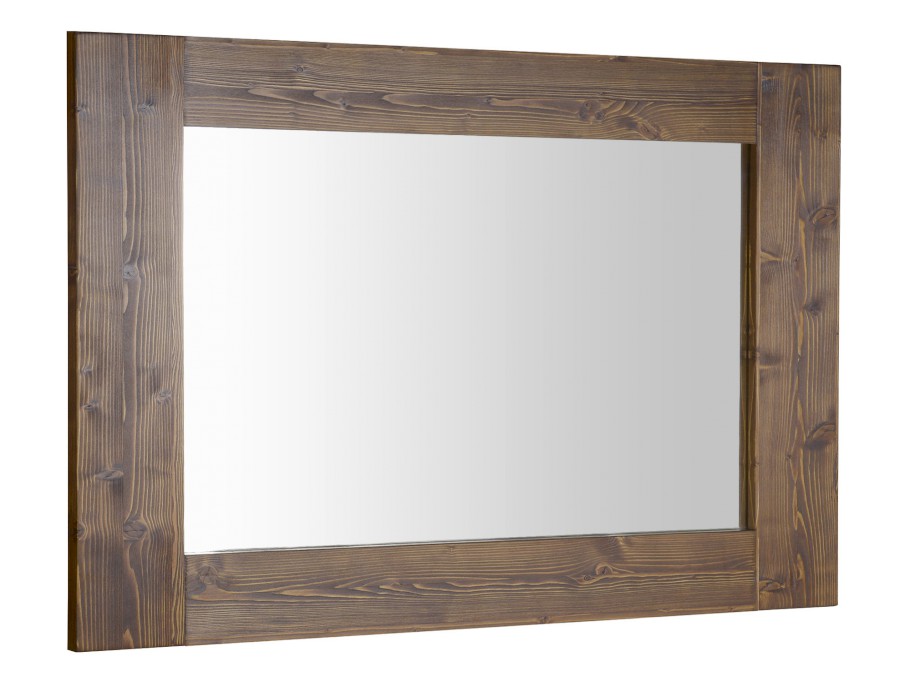 BA056S (48961) BRAND zrcadlo v dřevěném rámu 100x80cm, mořený smrk BA056S