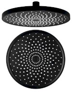 Hlavová sprcha, průměr 220mm, silikon trysky, ABS/černá mat SK852B